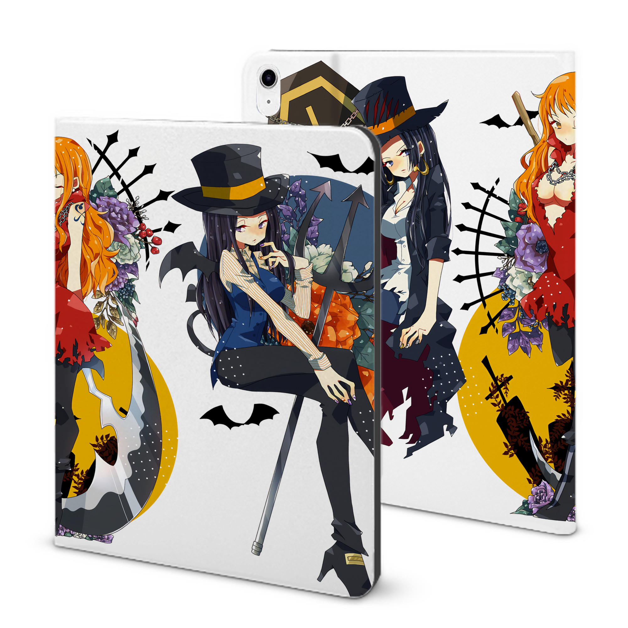 （画像用） ワンピース ONE PIECE IPad ケース ブック型 PUレザー TPU 耐衝撃 軽量 薄型 ペン収納なし 全面保護 IPad 各モデル対応
